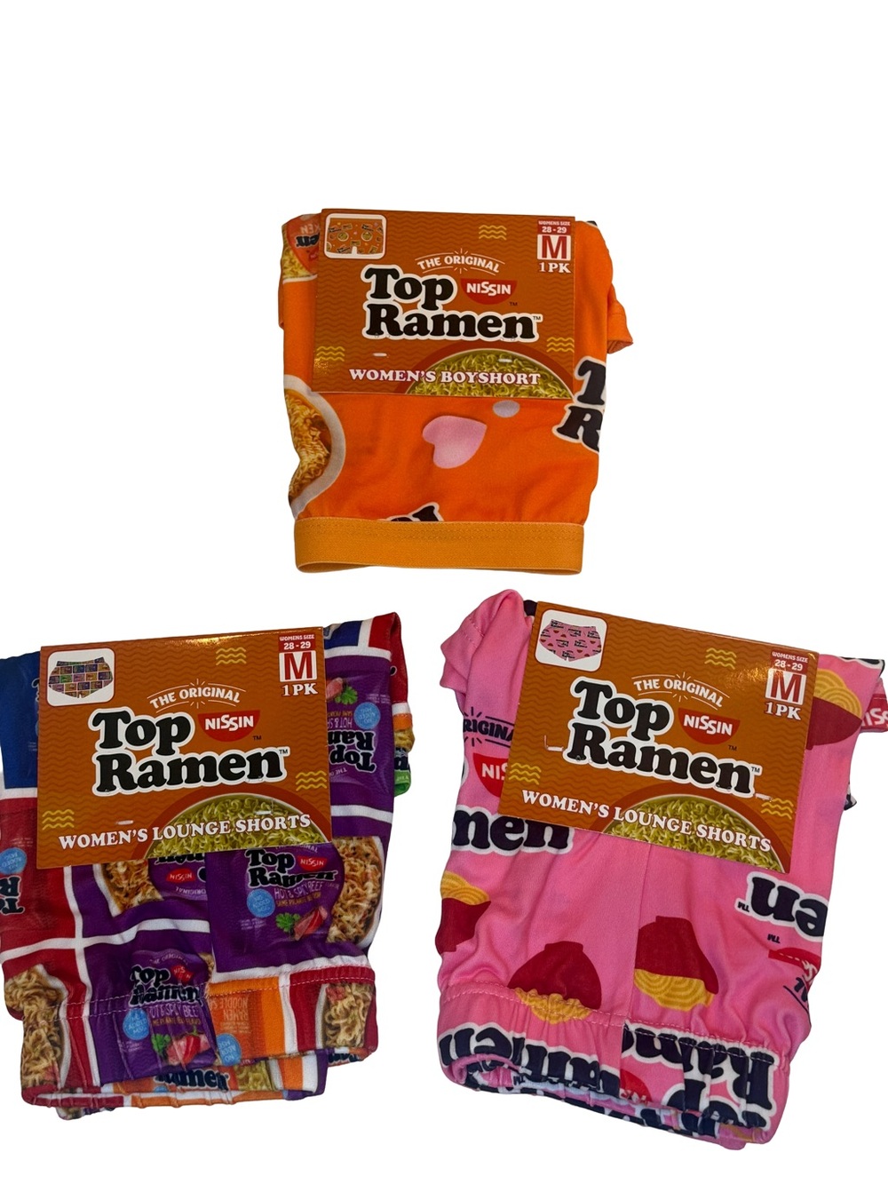 Nissin Top Ramen Women’s Loungewear Bundle Size M NWT 3 Pack Novelty Licensed